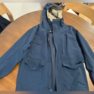 Uniqlo Men's Navy Hooded Jacket